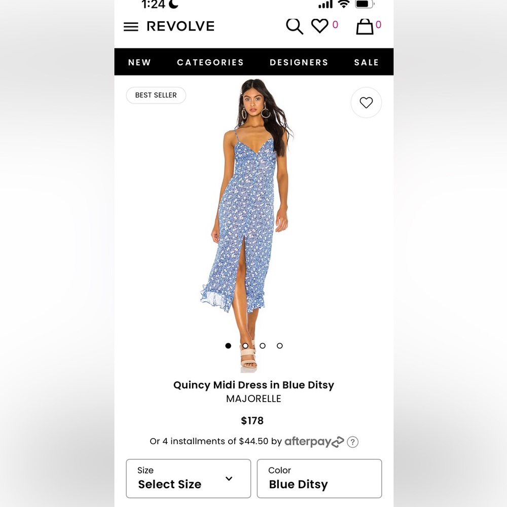 Majorelle XS blue floral dress